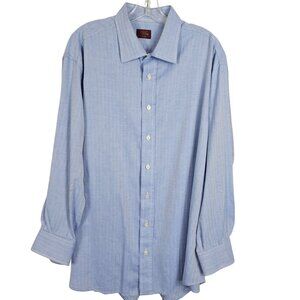 Graham & Gunn Men S* Dress Shirt Light Blue Business Casual Modest Neutral Shirt